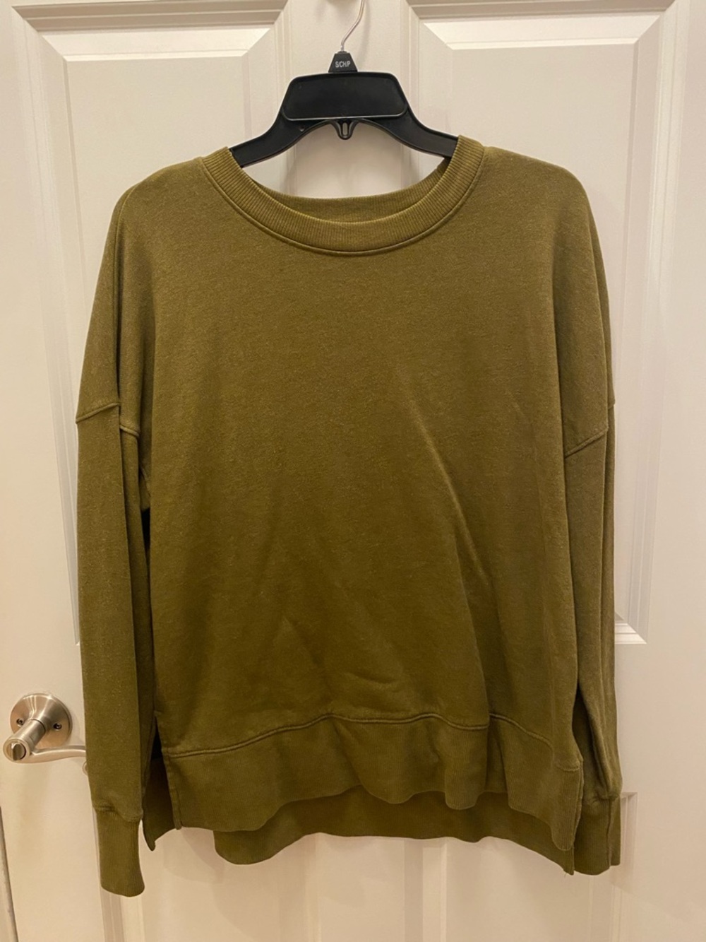 Time and Tru Women's Olive Green Crewneck Sweater